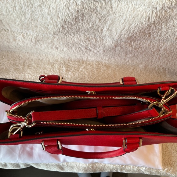 MICHAEL MICHAEL KORS Edith Large Saffiano Leather Satchel - Picture 6 of 10